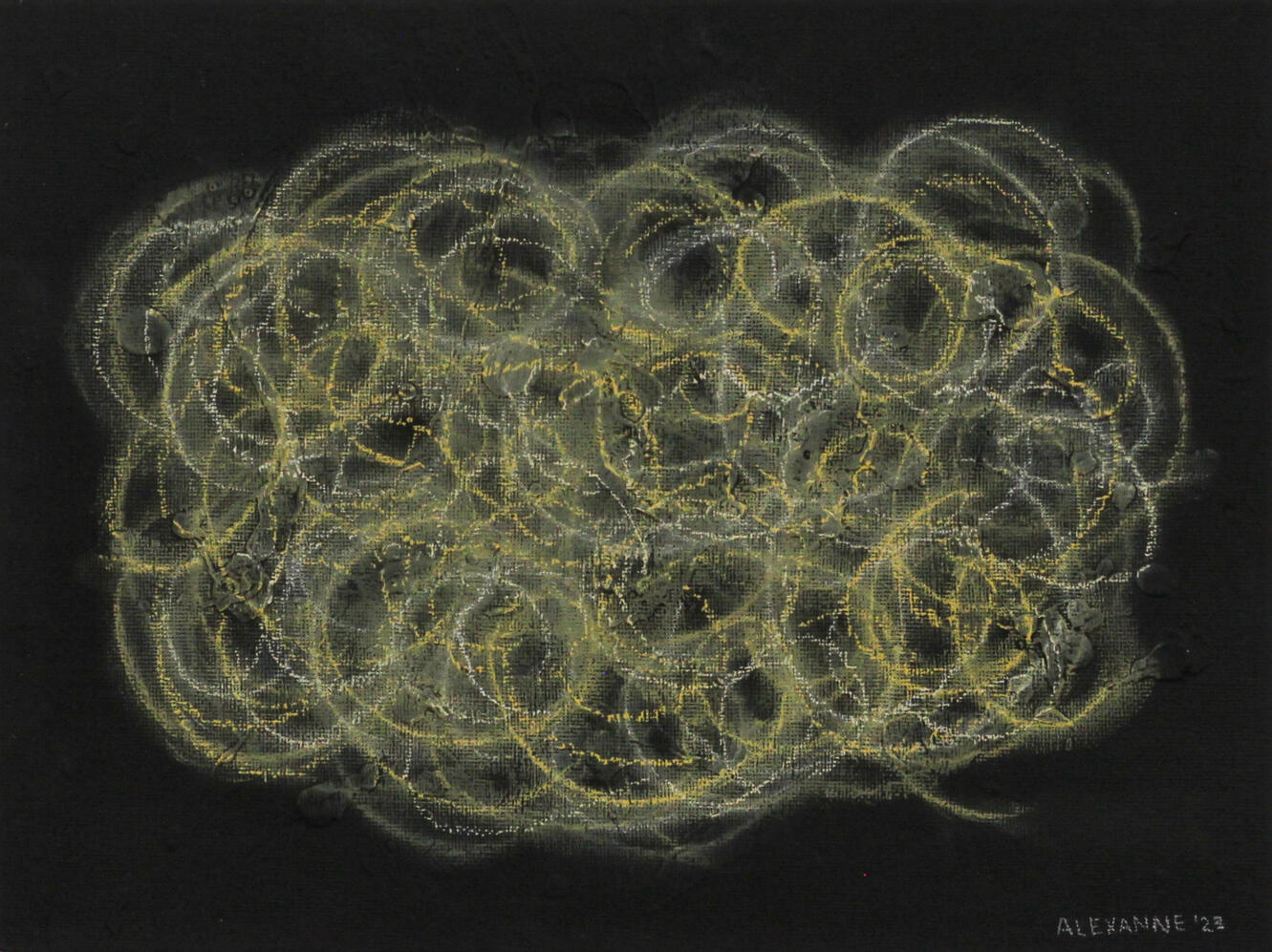 Stim, 9&quot;x12&quot;, 2023, Pastel on cardboard canvas, 40$