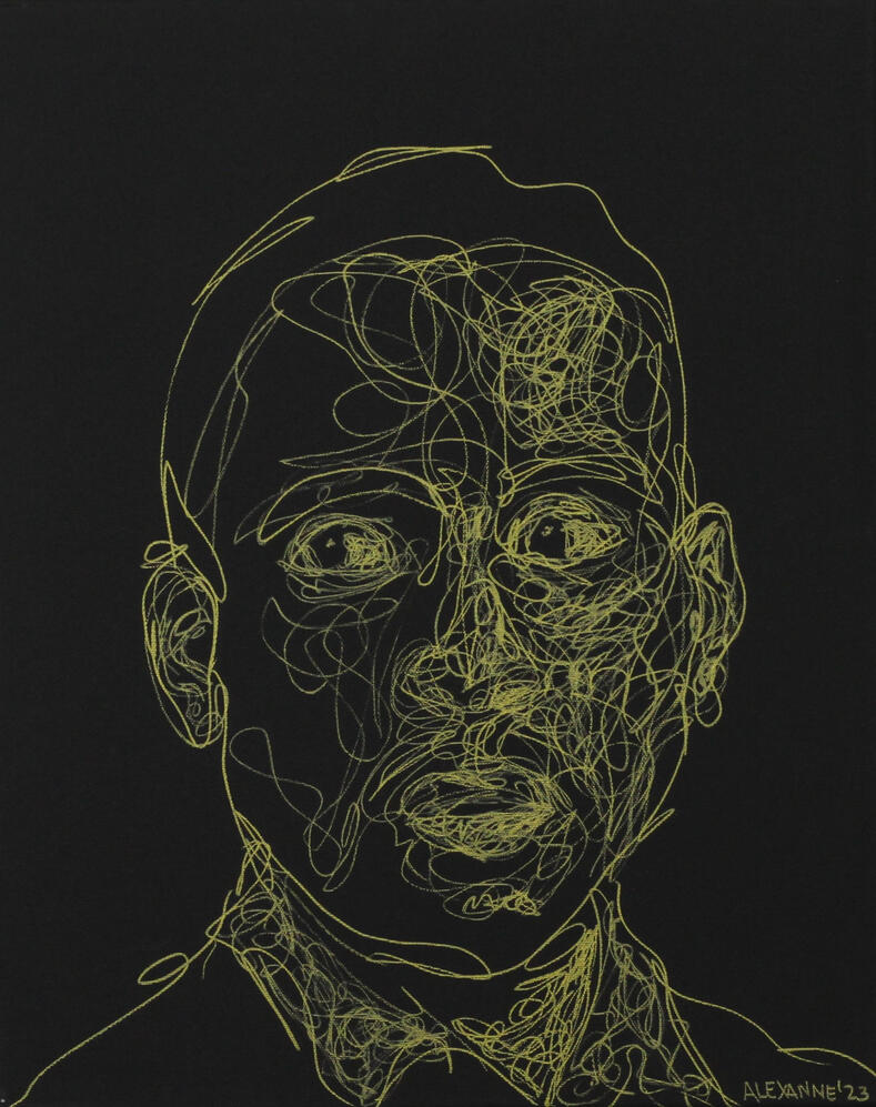 Golden gaze, 16&quot;x20&quot;, 2023, Acrylic on canvas, 250$