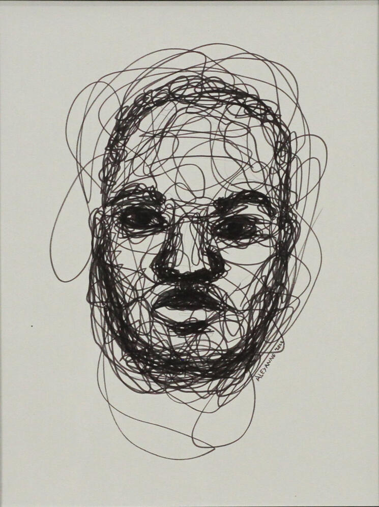 Gustavo, 8&quot;x10&quot;, 2022, Marker on paper, 50$ only the drawing or 60$ framed