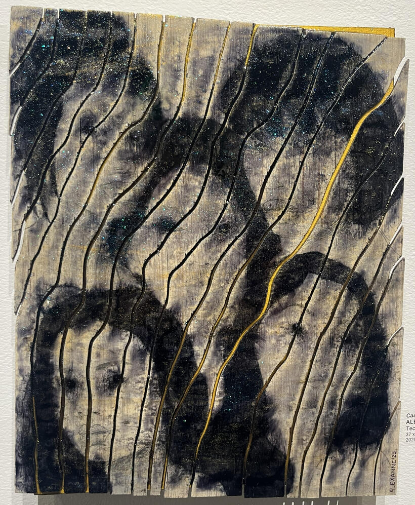 Nightmare, 11''x14'', Mixed media and cut plywood on wood pannel, 150$