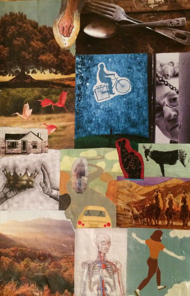 School agenda, 6"x9", 2015, Collage, 75$ framed or 65$ not framed
