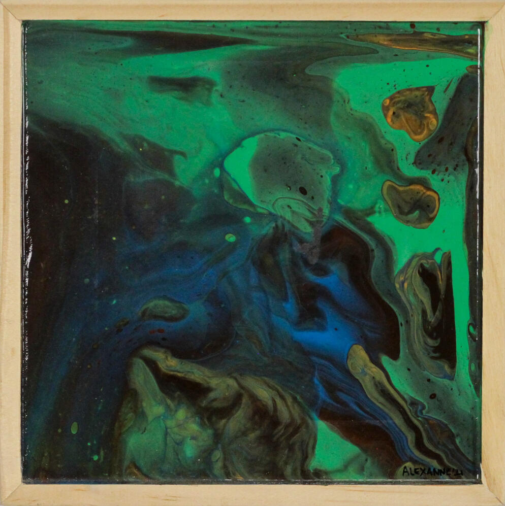 Cat warrior, 6&quot;x6&quot;, 2021, Acrylic on wood panel, 35$