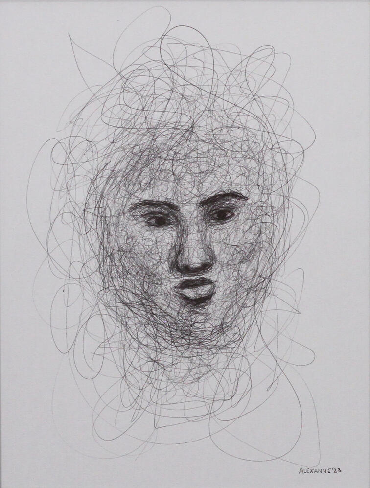 Lost, 9"x11", 2023, Pen on paper. (Sold)