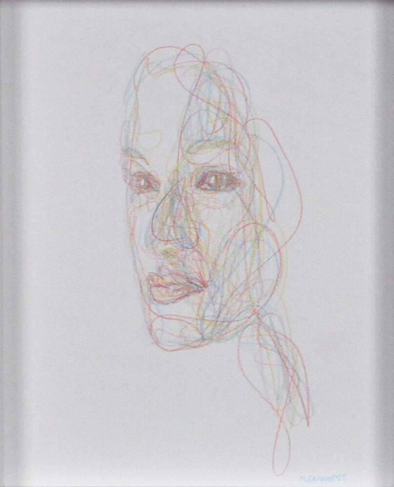 Brilliance, 8"x10", 2025, Coloured pencil on paper. (Sold)